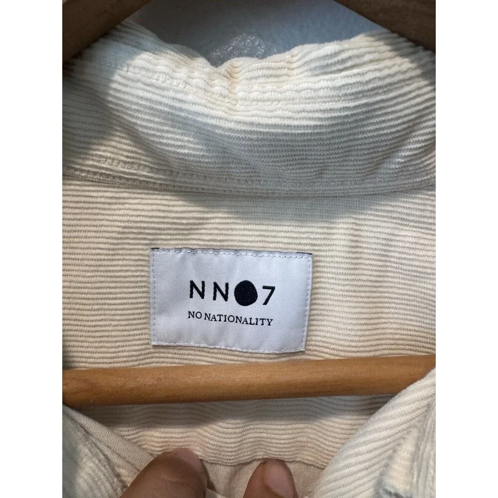 NN07 Errico Pocket 5120 Men’s XXL Cream Corduroy Button Down Shirt Cotton Blend